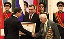 На церемонии вручения грамоты о присвоении звания «Город воинской славы» Пскову.