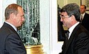 President Vladimir Putin and Serzh Sargsyan, Secretary of the Armenian Security Council and that country's Defence Minister.