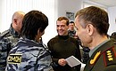 During visit to the Zubr special purpose police unit base.