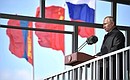 Vladimir Putin spoke at a review of troops, held after Vostok 2018 military manoeuvres.