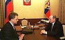 President Putin and Deputy Prime Minister Viktor Khristenko.