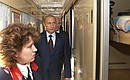 President Putin inspecting new passenger cars.