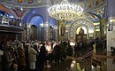 At Christmas mass at the Church of the Acheiropaeic Image of Christ the Saviour.