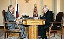 Meeting with President of the Supreme Court Vyacheslav Lebedev.