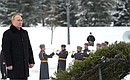 Vladimir Putin laid a wreath at the Motherland monument at the Piskarevskoye Memorial Cemetery on the 78th anniversary of the complete liberation of Leningrad from the Nazi siege.