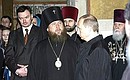 В Свято-Троицком Ипатьевском монастыре. Слева – архиепископ Костромской и Галичский Александр.