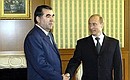 Meeting with President of Tajikistan Emomali Rakhmonov.