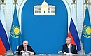 Vladimir Putting and Kassym-Jomart Tokayev made statements for the media following the Russia-Kazakhstan talks. Photo: Pavel Bednyakov, RIA Novosti