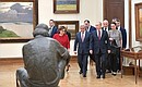 With President of Armenia Serzh Sargsyan at the exhibition of works by Martiros Saryan at the Tretyakov Gallery.
