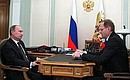 С губернатором Новосибирской области Василием Юрченко.