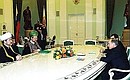 President Putin meeting with Russian Muslim spiritual leaders.