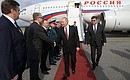 Vladimir Putin arrived in Finland on a working visit at the invitation of the President of Finland, Sauli Niinistö.