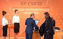 XV congress of the Russian Geographical Society. Fyodor Konyukhov was the first recipient of the Nikolai Miklukho-Maklai Gold Medal. Photo: Ilya Melnikov, Russian Geographical Society