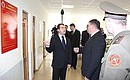 Во время посещения сборного пункта военного комиссариата с Министром обороны Анатолием Сердюковым.