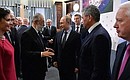 After a meeting of the Russian Geographical Society Board of Trustees. With Arctic and Antarctic explorer Artur Chilingarov (left) and Russian Geographical Society President, Defence Minister Sergei Shoigu.