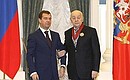 Орденом «За заслуги перед Отечеством» II степени награждён актёр Леонид Броневой.
