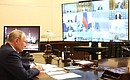 Совещание по реализации отдельных положений Послания Федеральному Собранию (в режиме видеоконференции).