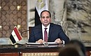 Заявления для прессы по итогам российско-египетских переговоров. Президент Египта Абдельфаттах Сиси.