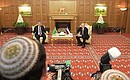 At the meeting with President of Turkmenistan Gurbanguly Berdimuhamedov.