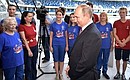 В ходе посещения стадиона «Калининград» Владимир Путин пообщался с волонтёрами чемпионата мира по футболу 2018 года.