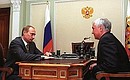Рабочая встреча с губернатором Воронежской области Владимиром Кулаковым.