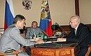 С губернатором Краснодарского края Александром Ткачевым (слева) и мэром Сочи Виктором Колодяжным.