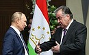 With President of Tajikistan Emomali Rahmon. Photo: Vyacheslav Prokofyev, TASS