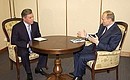 Рабочая встреча с губернатором Московской области Борисом Громовым.