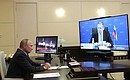 Meeting with foreign ministers of the Shanghai Cooperation Organisation (SCO) member states (via videoconference).