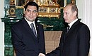 С Президентом Туркмении Гурбангулы Бердымухаммедовым.