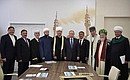 With participants in a meeting with muftis of centralised Muslim organisations of Russia and the Bulgarian Islamic Academy leadership.