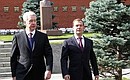 С мэром Москвы Сергеем Собяниным перед началом торжественной церемонии, посвящённой празднованию Дня города.