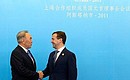 With President of Kazakhstan Nursultan Nazarbayev.