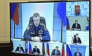 Meeting on floods and wildfires in Russian regions (via videoconference).