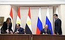 Following the talks, Vladimir Putin and Abdel Fattah el-Sisi signed the Agreement on Comprehensive Partnership and Strategic Cooperation between the Russian Federation and the Arab Republic of Egypt.