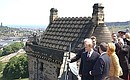 President Putin visiting the Edinburgh Castle.