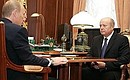 With Prime Minister Mikhail Fradkov.