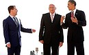 With President of Czech Republic Vaclav Klaus and US President Barack Obama.