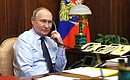 Vladimir Putin talked, by telephone, with 11-year-old Nikita Miroshnichenko from Kostroma who took part in the New Year Tree of Wishes charity campaign.