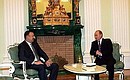 Meeting with the President of Azerbaijan, Ilham Aliev.