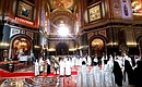Easter service at the Christ the Saviour Cathedral. Photo: Sergei Karpukhin, TASS