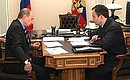 Рабочая встреча с исполняющим обязанности губернатора Пермской области Олегом Чиркуновым.