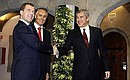 С Президентом Португалии Анибалом Каваку Силвой и Премьер-министром Португалии Жозе Сократешем (справа).