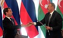 Signing of bilateral documents. With President of Azerbaijan Ilham Aliyev. Photo: Sergey Guneev, RIA Novosti