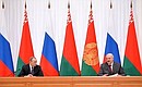 Заявления для прессы по итогам заседания Высшего Государственного Совета Союзного государства. С Президентом Белоруссии Александром Лукашенко.