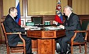 Рабочая встреча с губернатором Воронежской области Владимиром Кулаковым.
