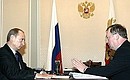 Рабочая встреча с Председателем Счетной палаты Сергеем Степашиным.