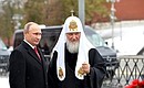 With Patriarch Kirill of Moscow and All Russia.
