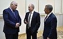 С президентом Татарстана Рустамом Миннихановым (справа) и генеральным директором ПАО «Таттелеком» Лутфуллой Шафигуллиным.