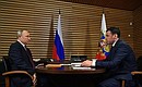 Meeting with Governor of Yaroslavl Region Dmitry Mironov.